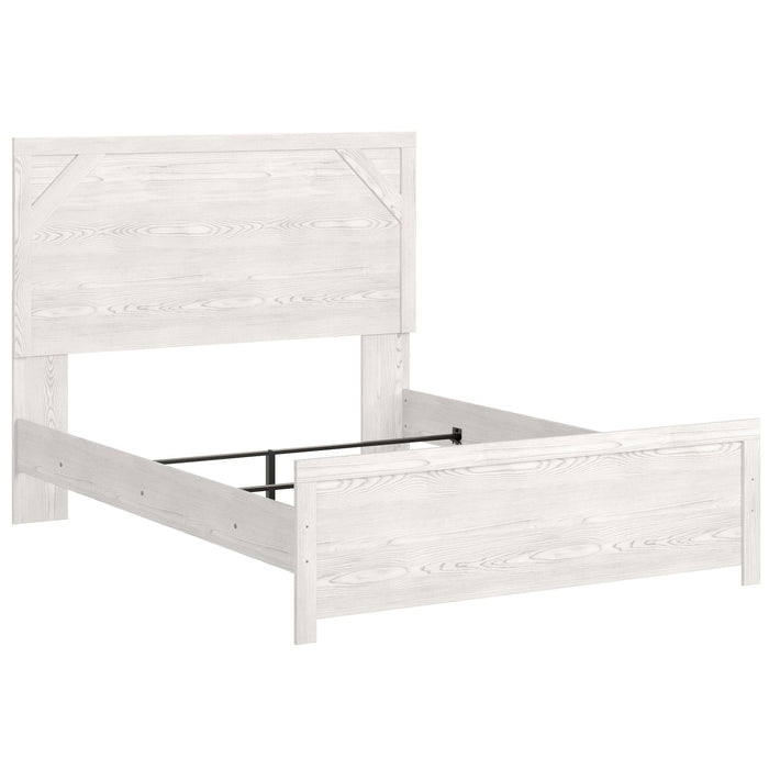 Gerridan White-Gray Queen Panel Bed - Gate Furniture