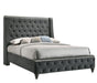 Giovani Dark Gray King Panel Bed - Gate Furniture