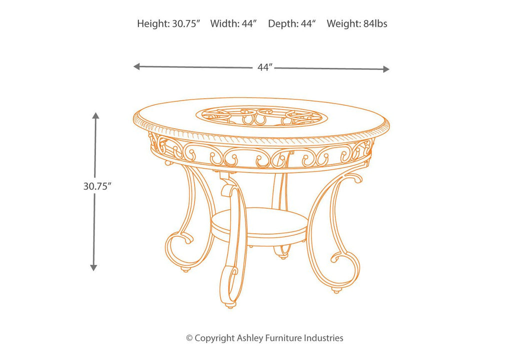 Glambrey Brown Dining Table - D329-15 - Gate Furniture