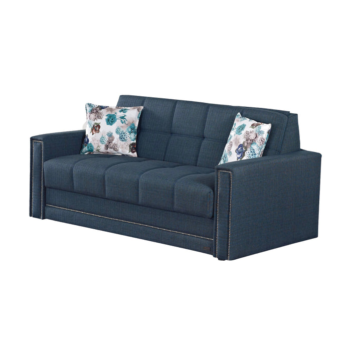 Granada 69 in. Pull Out Sleeper Sofa in Blue - SB-GRANADA - In Stock Furniture