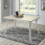 Grannen White/Natural Dining Table - D407-25 - Gate Furniture