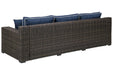 Grasson Lane Brown/Blue Sofa with Cushion - P783-838 - Gate Furniture