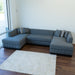 Grayson Gray Linen Double Chaise Sectional - Gate Furniture