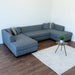 Grayson Gray Linen Double Chaise Sectional - Gate Furniture