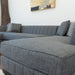 Grayson Gray Linen Double Chaise Sectional - Gate Furniture