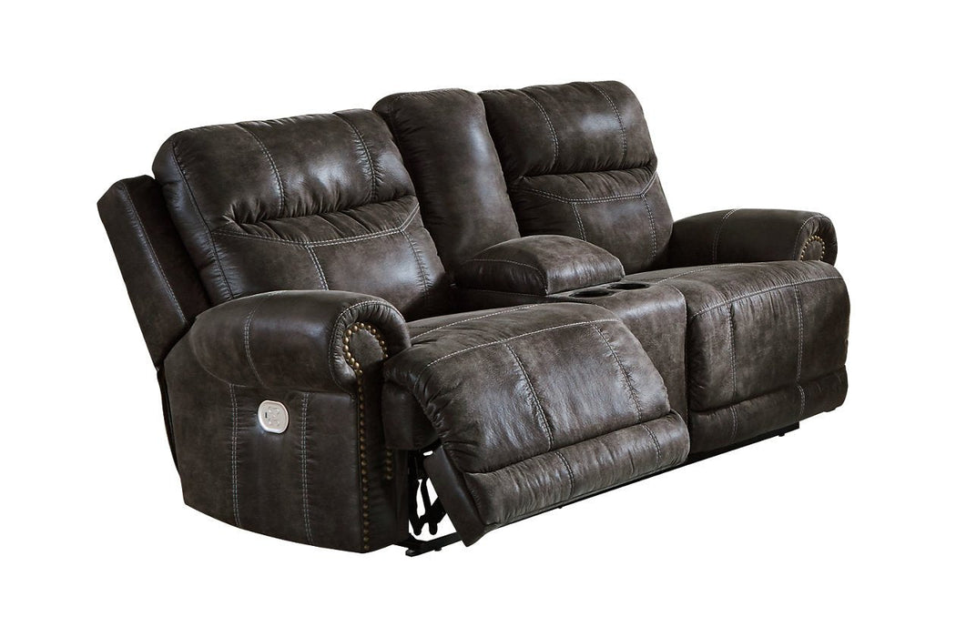 Grearview Charcoal Power Reclining Loveseat with Console - 6500518 - Gate Furniture