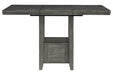 Hallanden Gray Counter Height Dining Extension Table - D589-42 - Gate Furniture