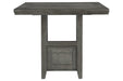 Hallanden Gray Counter Height Dining Extension Table - D589-42 - Gate Furniture