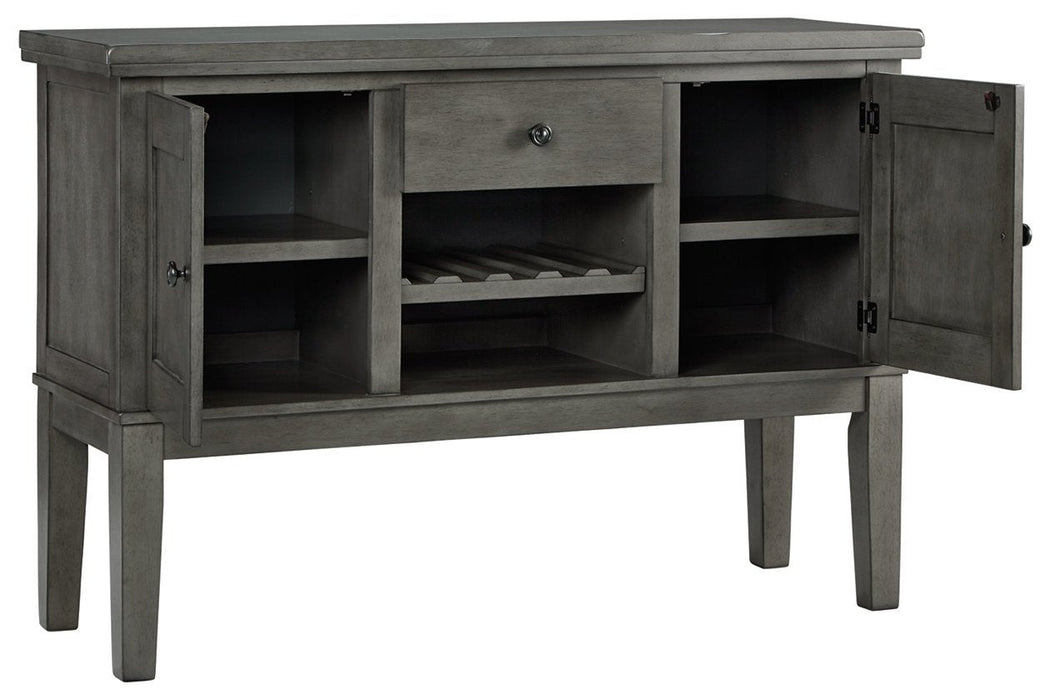 Hallanden Gray Dining Server - D589-60 - Gate Furniture