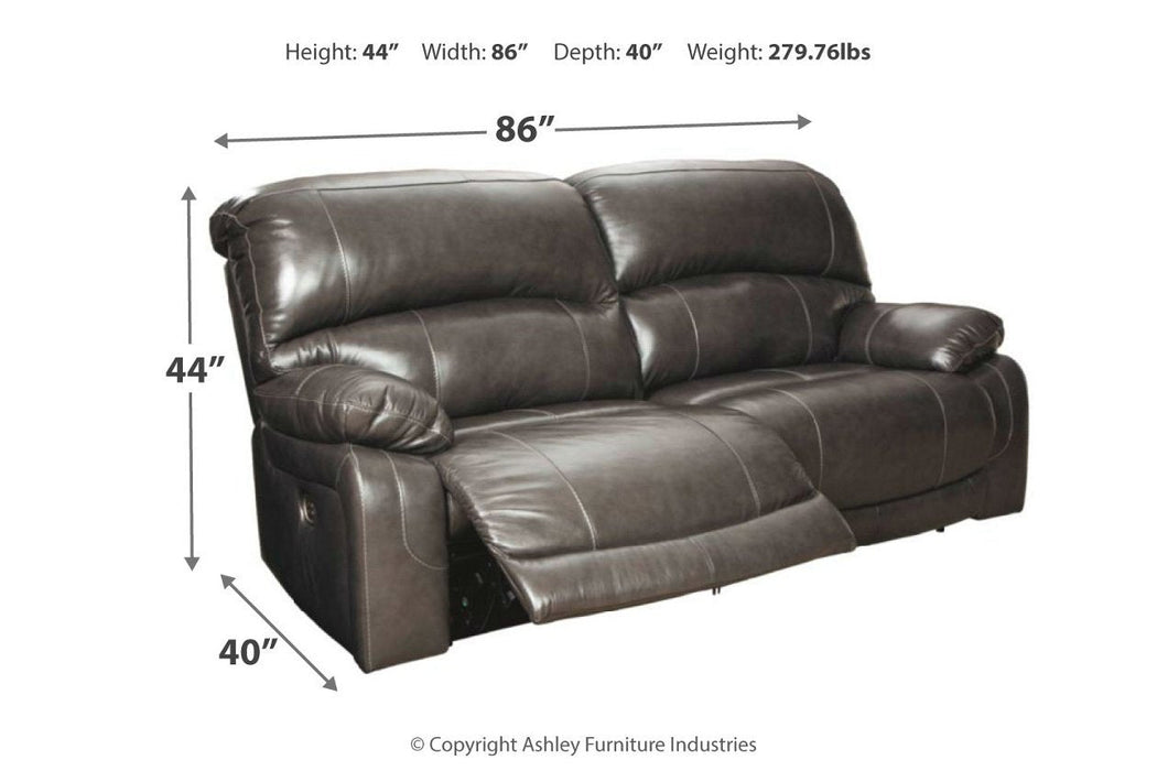 Hallstrung Gray Power Reclining Sofa - U5240347 - Gate Furniture