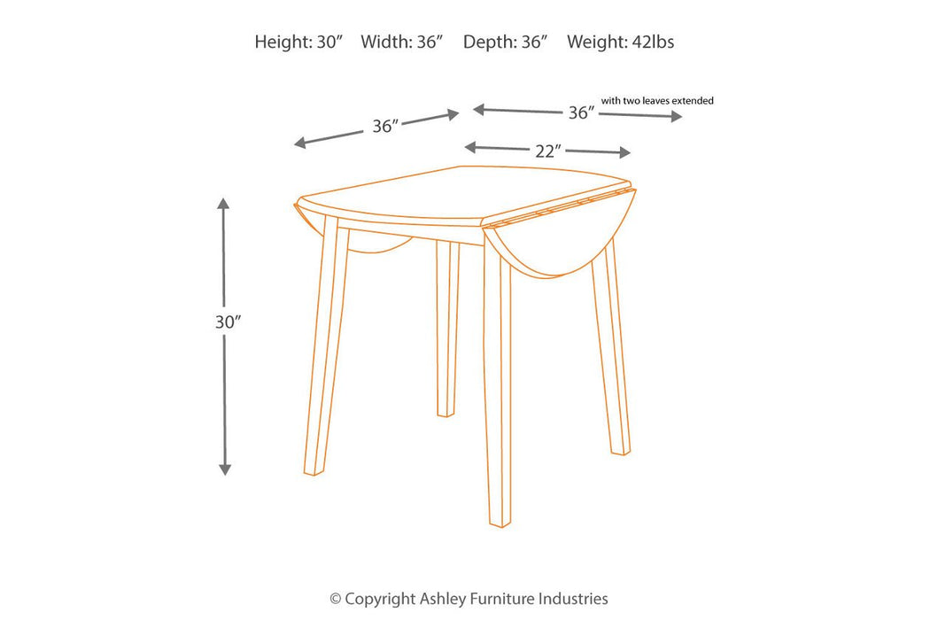 Hammis Dark Brown Dining Drop Leaf Table - D310-15 - Gate Furniture