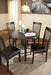 Hammis Dark Brown Round Drop Leaf Dining Set - Gate Furniture