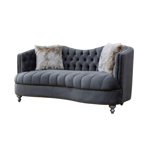 Happy 71 in. Loveseat in Dark Gray - LS-HAPPY-GRAY - In Stock Furniture