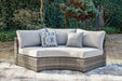 Harbor Court Curved Loveseat with Cushion - P459-861 - In Stock Furniture