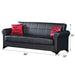 Harlem 90 in. Convertible Sleeper Sofa in Black with Storage - SB-HARLEM - In Stock Furniture