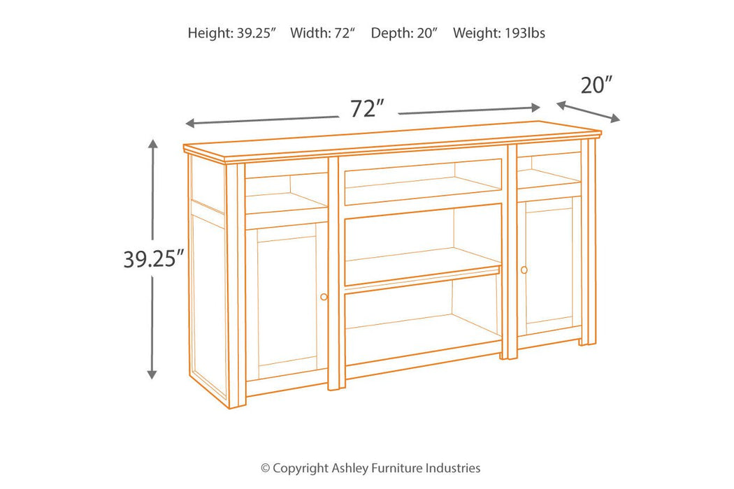 Harpan Reddish Brown 72" TV Stand - W797-68 - Gate Furniture