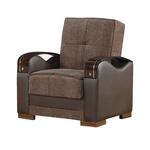 Hartford 35 in. Convertible Sleeper Chair in Brown with Storage - CH-HARTFORD - In Stock Furniture