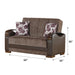 Hartford 63 in. Convertible Sleeper Loveseat in Brown with Storage - LS-HARTFORD - In Stock Furniture