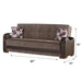 Hartford 87 in. Convertible Sleeper Sofa in Brown with Storage - SB-HARTFORD - In Stock Furniture