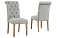 Harvina Light Gray Dining Chair (Set of 2) - D324-02 - Gate Furniture