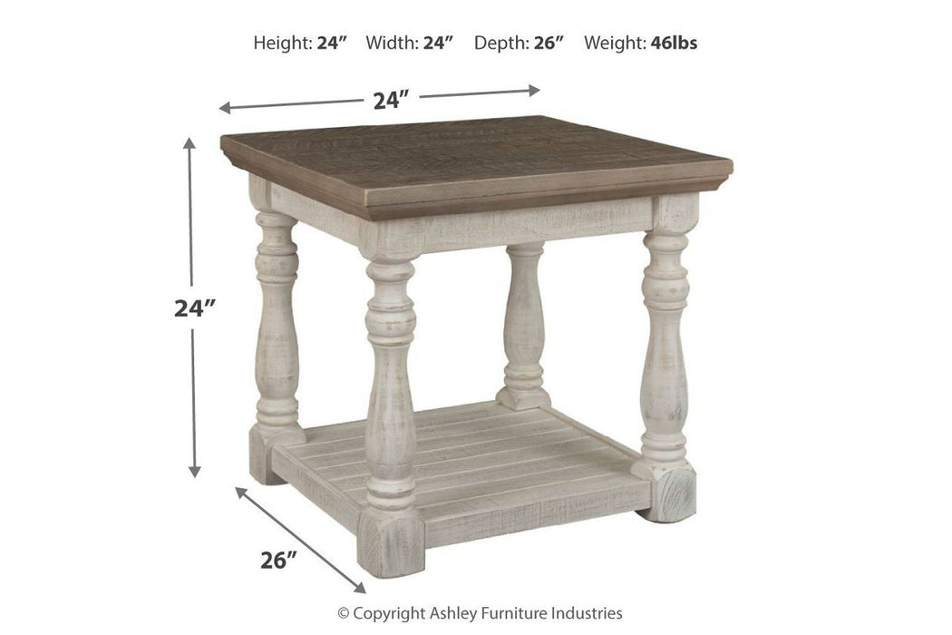 Havalance Gray/White End Table - T814-3 - Gate Furniture