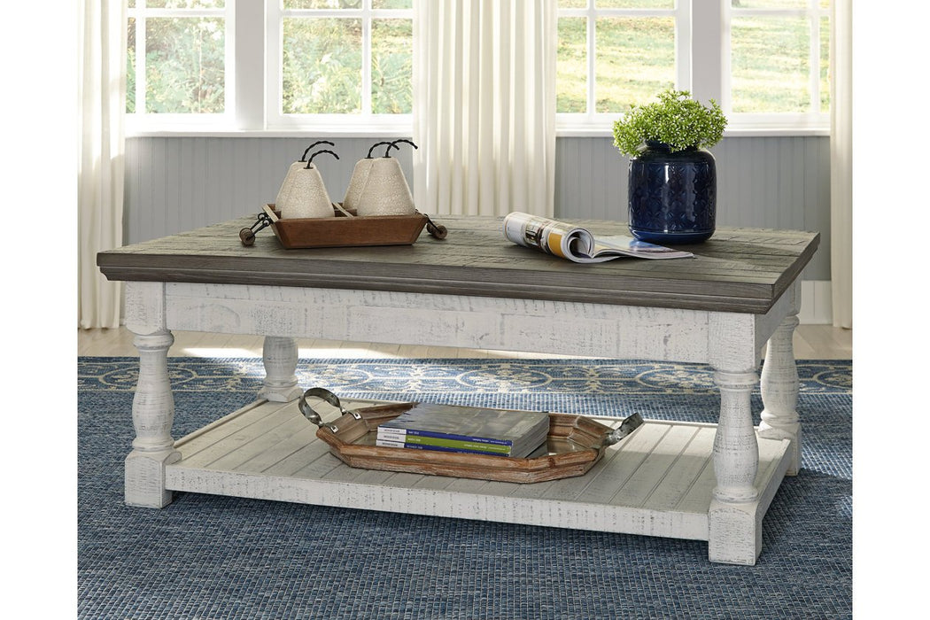 Havalance Gray/White Lift-Top Coffee Table - T814-9 - Gate Furniture