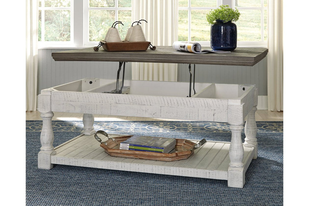 Havalance Gray/White Lift-Top Coffee Table - T814-9 - Gate Furniture