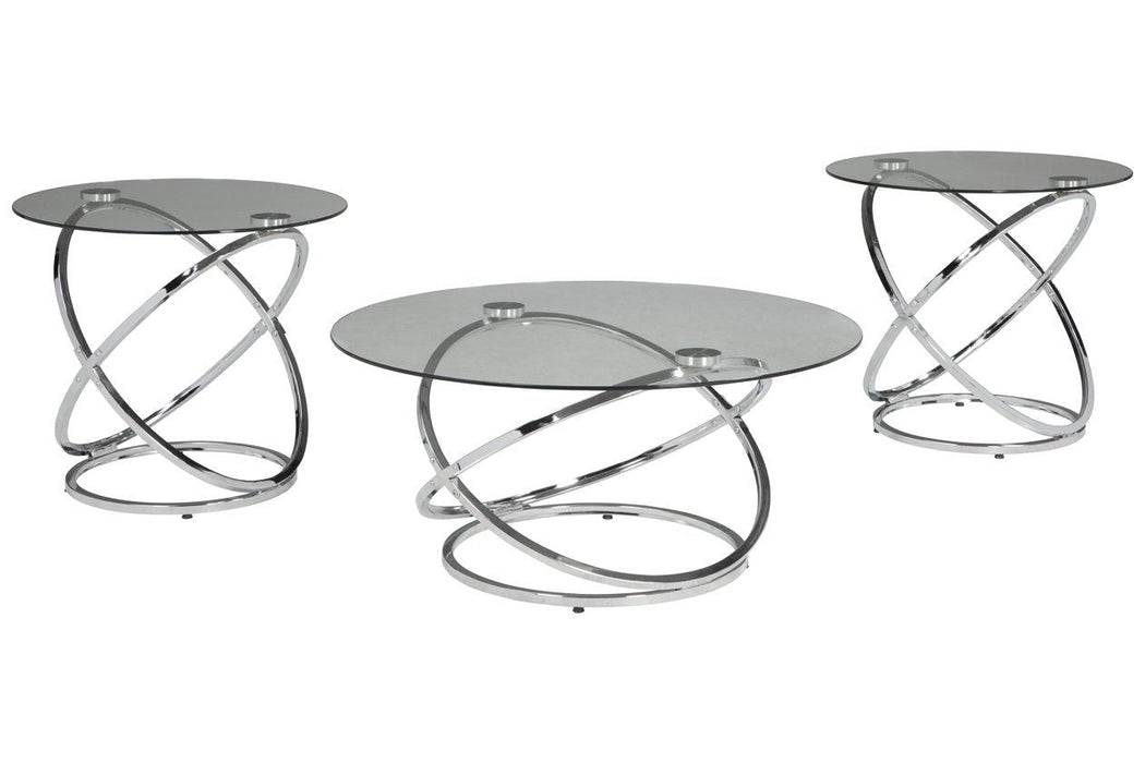 Hollynyx Chrome Finish Table (Set of 3) - T270-13 - Gate Furniture