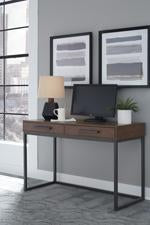 Horatio Warm Brown/Gunmetal Home Office Desk - Z1610999 - Gate Furniture