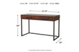 Horatio Warm Brown/Gunmetal Home Office Desk - Z1610999 - Gate Furniture