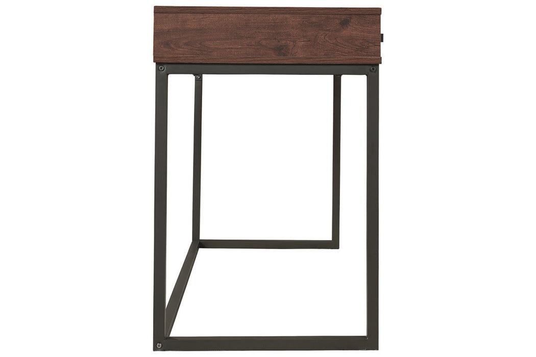 Horatio Warm Brown/Gunmetal Home Office Desk - Z1610999 - Gate Furniture