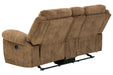 Huddle-Up Nutmeg Glider Reclining Loveseat with Console - 8230494 - Gate Furniture