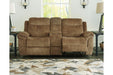 Huddle-Up Nutmeg Glider Reclining Loveseat with Console - 8230494 - Gate Furniture