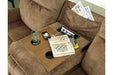 Huddle-Up Nutmeg Reclining Sofa with Drop Down Table - 8230489 - Gate Furniture