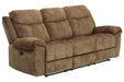 Huddle-Up Nutmeg Reclining Sofa with Drop Down Table - 8230489 - Gate Furniture