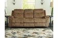 Huddle-Up Nutmeg Reclining Sofa with Drop Down Table - 8230489 - Gate Furniture