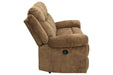 Huddle-Up Nutmeg Reclining Sofa with Drop Down Table - 8230489 - Gate Furniture