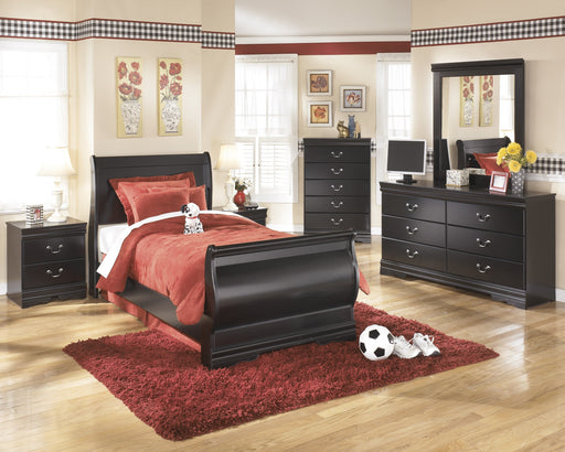 Huey Vineyard Black Youth Sleigh Bedroom Set - Gate Furniture