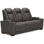 HyllMont Gray Power Reclining Sofa - 9300315 - Gate Furniture