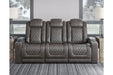 HyllMont Gray Power Reclining Sofa - 9300315 - Gate Furniture