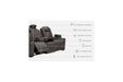 HyllMont Gray Power Reclining Sofa - 9300315 - Gate Furniture