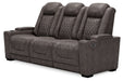 HyllMont Gray Power Reclining Sofa - 9300315 - Gate Furniture