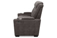 HyllMont Gray Power Reclining Sofa - 9300315 - Gate Furniture