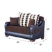 Illinois 62 in. Convertible Sleeper Loveseat in Brown with Storage - LS-ILLINOIS - In Stock Furniture