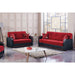 Indiana 63 in. Convertible Sleeper Loveseat in Red with Storage - LS-INDIANA - In Stock Furniture