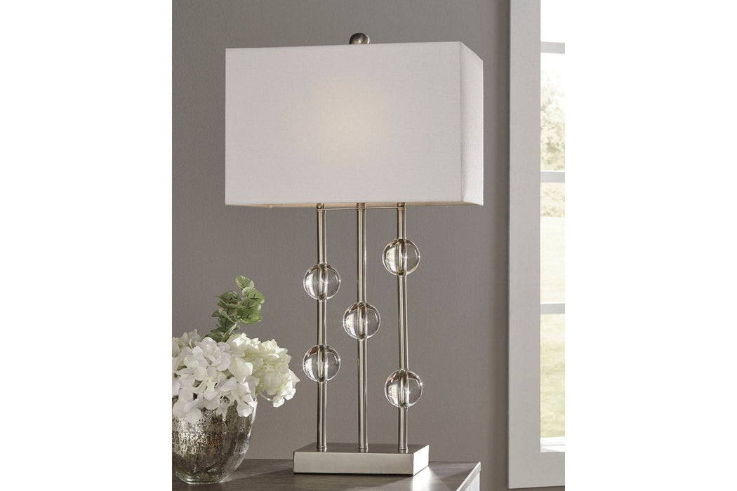 Jaala Clear/Silver Finish Table Lamp - L428064 - Gate Furniture