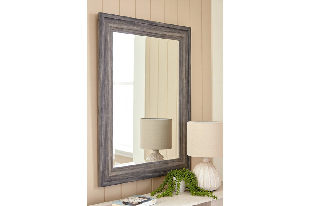 jACEE Antique Gray Accent Mirror - A8010218 - Gate Furniture