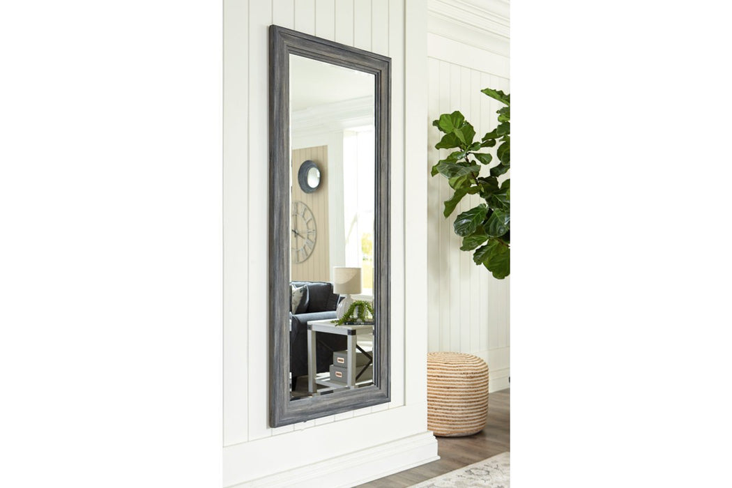 Jacee Antique Gray Floor Mirror - A8010219 - Gate Furniture