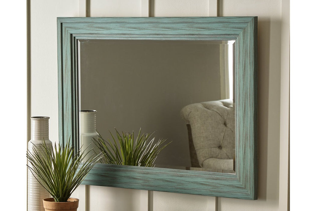 Jacee Antique Teal Accent Mirror - A8010220 - Gate Furniture