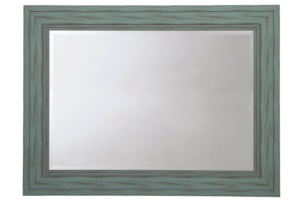 Jacee Antique Teal Accent Mirror - A8010220 - Gate Furniture